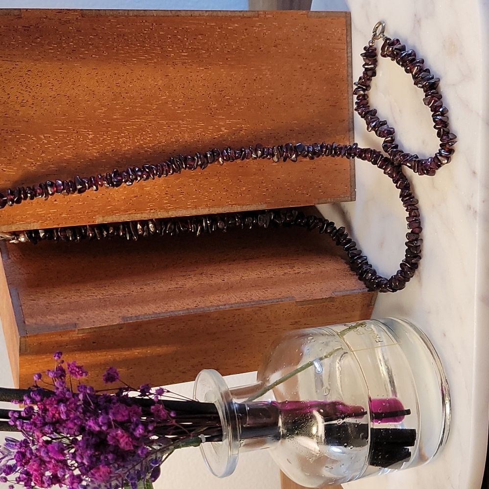 Garnet Necklace and Bracelet Set